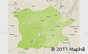 Physical 3D Map of Bhandara, shaded relief outside