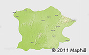 Physical 3D Map of Bhandara, single color outside