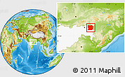 Physical Location Map of Bhandara, highlighted parent region
