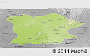 Physical Panoramic Map of Bhandara, desaturated