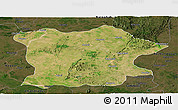 Satellite Panoramic Map of Bhandara, darken