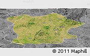 Satellite Panoramic Map of Bhandara, desaturated