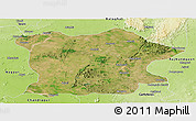 Satellite Panoramic Map of Bhandara, physical outside