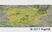 Satellite Panoramic Map of Bhandara, semi-desaturated