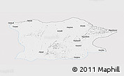 Silver Style Panoramic Map of Bhandara, single color outside