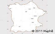 Classic Style Simple Map of Bhandara, cropped outside