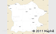 Classic Style Simple Map of Bhandara, single color outside