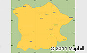 Savanna Style Simple Map of Bhandara, single color outside