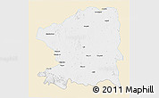 Classic Style 3D Map of Chandrapur, single color outside
