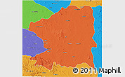 Political 3D Map of Chandrapur
