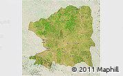 Satellite 3D Map of Chandrapur, lighten