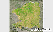 Satellite 3D Map of Chandrapur, semi-desaturated