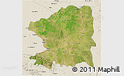Satellite 3D Map of Chandrapur, shaded relief outside