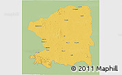Savanna Style 3D Map of Chandrapur, single color outside