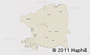 Shaded Relief 3D Map of Chandrapur, cropped outside