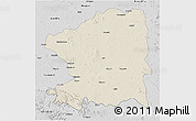 Shaded Relief 3D Map of Chandrapur, desaturated
