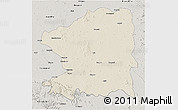 Shaded Relief 3D Map of Chandrapur, semi-desaturated