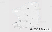 Silver Style 3D Map of Chandrapur, single color outside