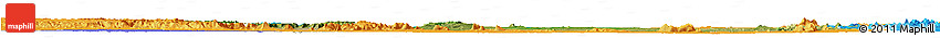 Satellite Horizon Map of Chandrapur, political outside