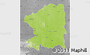 Physical Map of Chandrapur, desaturated