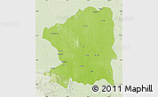 Physical Map of Chandrapur, lighten