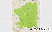 Physical Map of Chandrapur, shaded relief outside