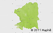 Physical Map of Chandrapur, single color outside
