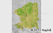 Satellite Map of Chandrapur, lighten, desaturated