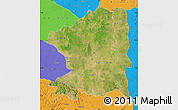 Satellite Map of Chandrapur, political outside