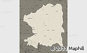 Shaded Relief Map of Chandrapur, darken