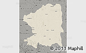 Shaded Relief Map of Chandrapur, darken, semi-desaturated
