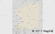 Shaded Relief Map of Chandrapur, desaturated