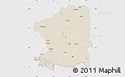 Shaded Relief Map of Chandrapur, single color outside