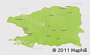 Physical Panoramic Map of Chandrapur, cropped outside
