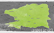 Physical Panoramic Map of Chandrapur, darken, desaturated