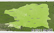 Physical Panoramic Map of Chandrapur, darken