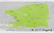 Physical Panoramic Map of Chandrapur, lighten, desaturated