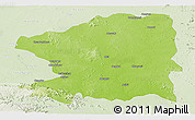 Physical Panoramic Map of Chandrapur, lighten
