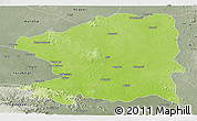 Physical Panoramic Map of Chandrapur, semi-desaturated