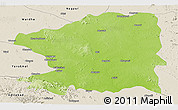 Physical Panoramic Map of Chandrapur, shaded relief outside