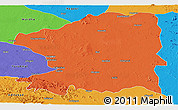 Political Panoramic Map of Chandrapur