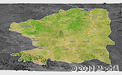 Satellite Panoramic Map of Chandrapur, darken, desaturated