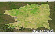 Satellite Panoramic Map of Chandrapur, darken