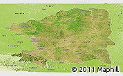 Satellite Panoramic Map of Chandrapur, physical outside