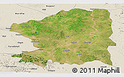 Satellite Panoramic Map of Chandrapur, shaded relief outside