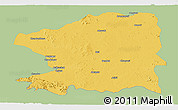 Savanna Style Panoramic Map of Chandrapur, single color outside