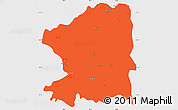 Political Simple Map of Chandrapur, single color outside
