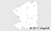 Silver Style Simple Map of Chandrapur, cropped outside