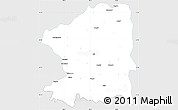 Silver Style Simple Map of Chandrapur, single color outside