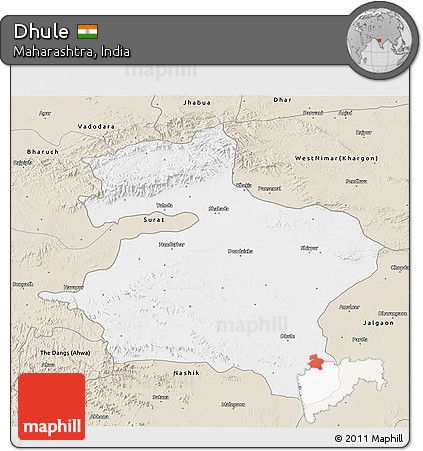 Classic Style 3D Map of Dhule